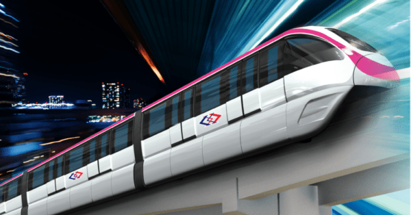 เดินทางสะดวกด้วยรถไฟฟ้าสีชมพู